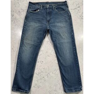 Levi's 502 Jeans Mens 36x32 Blue Medium Wash Regular Fit Tapered Leg Denim